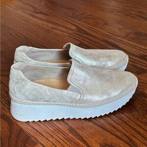 Paul Green Metallic Slip-On Platform Loafers